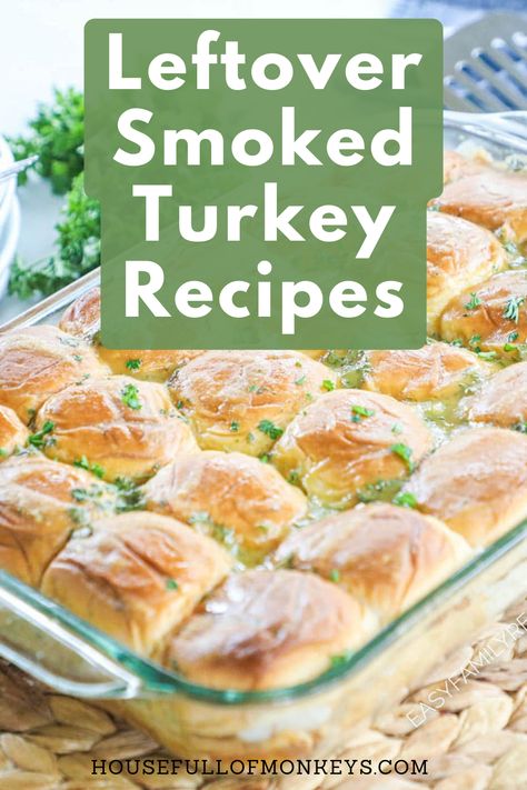 Leftover Turkey Club Sandwich, Leftover Turkey Recipes With Biscuits, Turkey Recipes Thanksgiving Leftovers, What To Make With Smoked Turkey, Smoked Turkey Dinner Ideas, Turkey Leftover Sandwich Recipes, Smoked Turkey Pasta, Leftover Smoked Turkey Soup, Smoked Turkey Appetizers