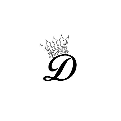 D With Crown Tattoo, Letter With Crown Tattoo, Crown Neck Tattoo, Letter D Tattoo, King Crown Tattoo, St Michael Tattoo, Horse Shoe Tattoo, Tattoo Design For Hand, Anubis Tattoo