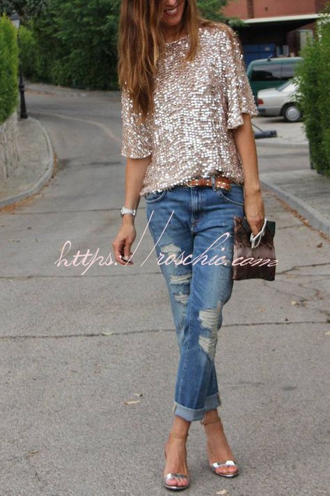 Gold sequin shirt