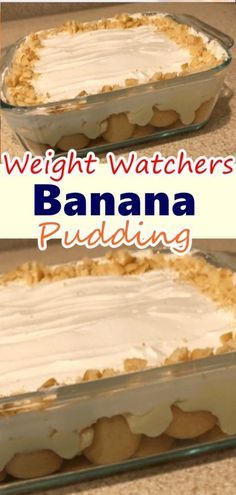 Weight Watchers Banana Pudding Recipe, Weight Watchers Dessert, Weight Watcher Desserts, Banana Pudding Recipe, Weight Watchers Meal Plans, Ww Food, Weight Watcher Meals, Weight Watchers Snacks, Weight Watchers Food