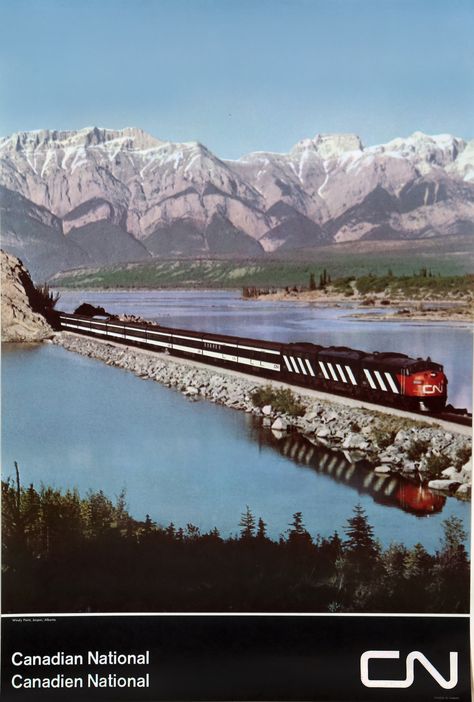 Canadian National Railway CN Travel Poster : Canadian National Railway : Free Download, Borrow, and Streaming : Internet Archive Jasper Alberta, Canadian National Railway, Leaving Cards, Tourism Poster, Train Pictures, Propaganda Posters, Vintage Travel Posters, Us Images, Vintage Travel