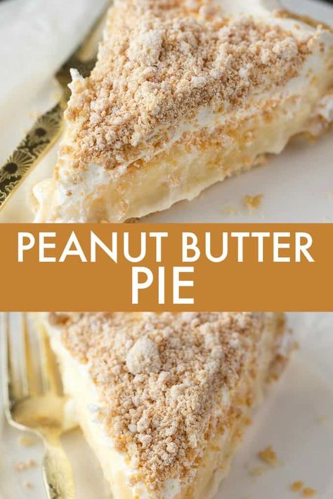 Peanut Butter Pie Recipe {3 Yummy Layers} - Simply Stacie Simply Stacie Recipes, Strawberry Cream Pies, Peanut Butter Desserts, Butter Pie, Peanut Butter Pie, Sandwiches For Lunch, Peanut Butter Recipes, Delicious Pies, Butter Recipe