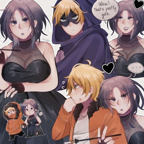 Henrietta X Kenny, Anime Medieval, Gothic Characters, South Park Game, Kenny Mccormick, Goth Kids, South Park Anime, South Park Fanart, Fan Comic