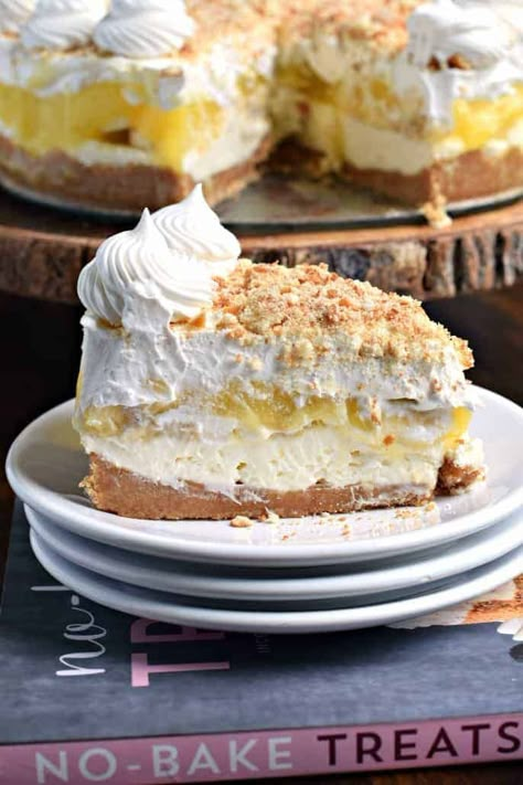 Cold Pies, Puding Pisang, Cheesecake Cakes, Banana Cream Cheesecake, Bake Banana, Banana Cream Pie Recipe, Cheesecake Brownie, Coconut Dessert, Banana Pudding Cheesecake