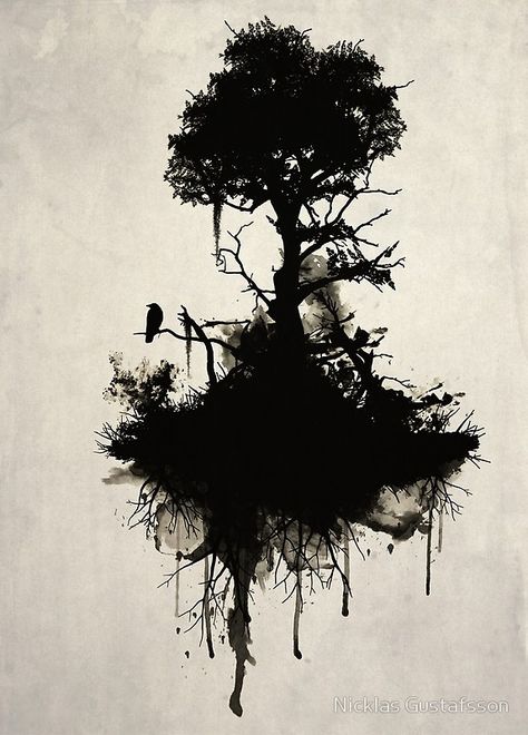 "Last Tree Standing" Posters by Nicklas Gustafsson | Redbubble Michael Tattoo, Girl Back Tattoos, Forest Tattoos, Dark Tree, Sleeve Ideas, Trash Polka, Maori Tattoo, Desenho Tattoo, Cover Up Tattoos