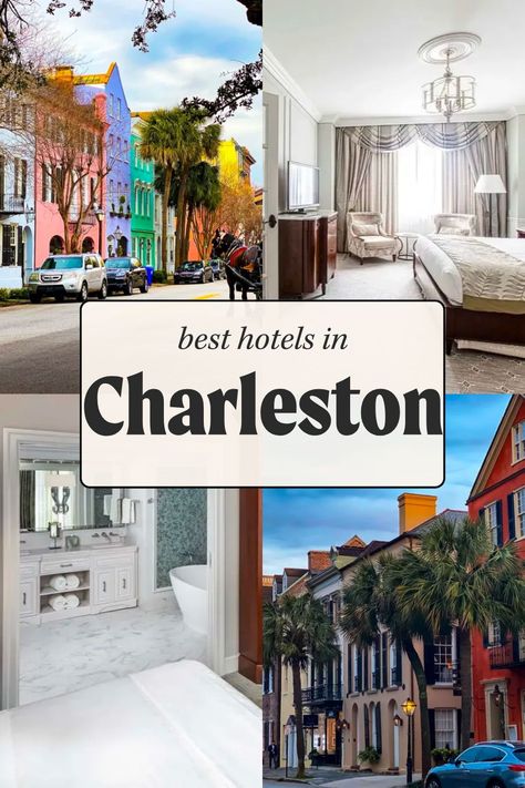 From The Dewberry to Zero George, the best hotels in Charleston, SC put Southern charm and luxury on full display. This guide has 5 of our favorite hotel choices, and when you book with us, we can help you unlock VIP perks at each of these hotels! Connect with Fora at foratravel.com to plan and book your dream Charleston trip, and we'll help you decide which of the best hotels in Charleston fits your travel style while scoring you A+ perks (at no extra cost) along the way. The Charleston Place Hotel, Best Hotels In Charleston Sc, Charleston Fits, Hotels In Charleston Sc, Charleston Place Hotel, Charleston Sc Hotels, Travel Agent Career, Charleston Trip, Bucket List Hotels