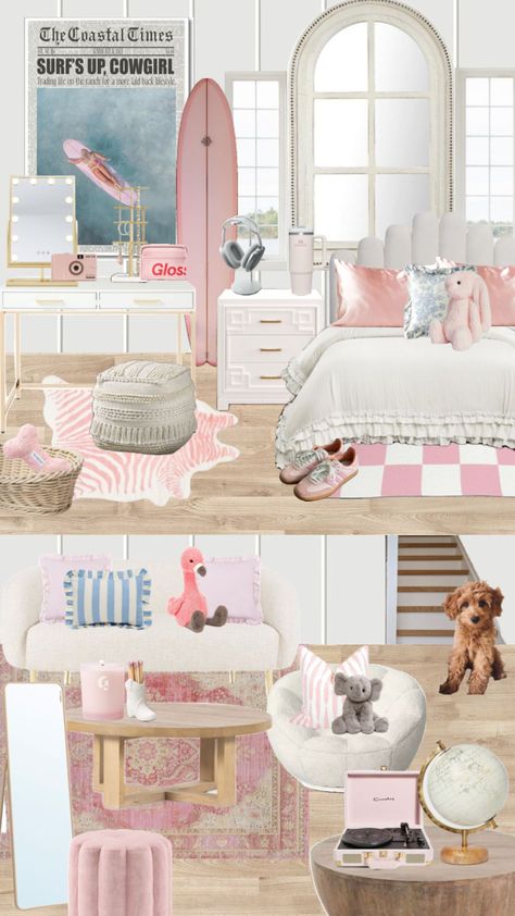 Preppy Dorm Room Decor, Preppy Dorm Room, Dream Room Ideas, Room Wishlist, Summer Room, White Room Decor, Beachy Room, Cute Rooms, Dream Life House