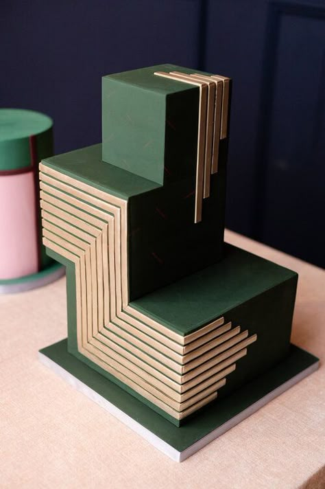 Architecture Cake, Cake Design Wedding, Unique Cakes Designs, Geometric Cake, Artist Cake, Art Deco Cake, Beautiful Cake Designs, Elegant Birthday Cakes, Modern Cakes