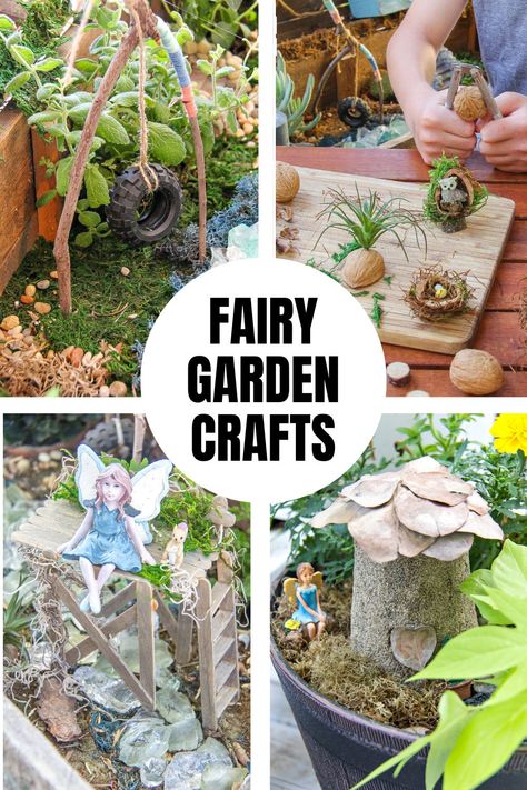 DIY Fairy Garden Crafts That Kids Will Love | Tonya Staab Make A Fairy Garden, Make A Fairy, Fairy Garden Ideas, Bohemian Garden, Fairy Garden Crafts, Faeries Gardens, Fairy Garden Houses, Garden Terrarium, Diy Fairy