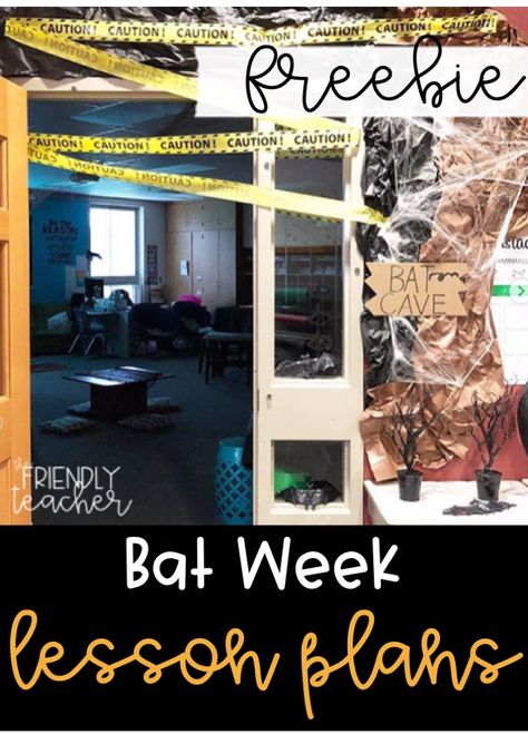 Bat Classroom Transformation, Bat Day Kindergarten, Bat Cave Classroom Transformation, Bat Lessons, Bats Unit, Bats Activities, Spider Unit, Bat Facts, Close Reading Activities