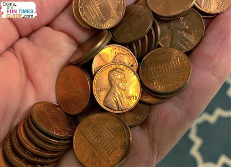 All 1973 pennies are worth more than face value -- some are even worth thousands of dollars! photo by Joshua at TheFunTimesGuide.com Old Coins Value, Rare Pennies, Valuable Pennies, Penny Values, Us Penny, Basement Redo, Coin Art, Error Coins, Valuable Coins