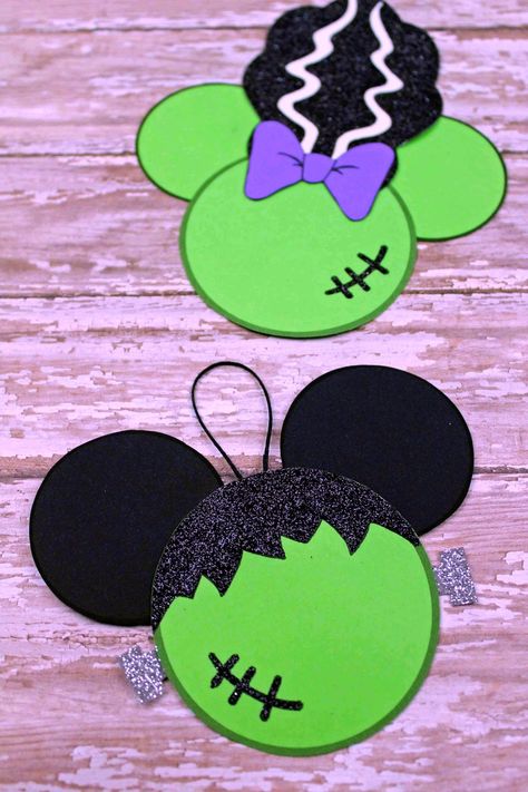 printable disney halloween frankenstein craft Halloween Frankenstein Craft, Disney Halloween Crafts, Frankenstein Craft, Disney Crafts For Kids, Disney Halloween Decorations, Halloween Frankenstein, Castle Painting, Mickey Mouse And Minnie Mouse, Halloween Printables Free