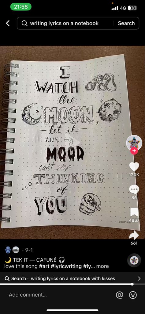 Lyric Notebook Aesthetic, Top Of My School Lyrics, Art Journal Song Lyrics, Lyrics On Notebook, Lyrics In Notebook, Lyrics Notebook Ideas, Music Lyrics Drawings, Writing Lyrics On A Notebook, Drawings Based On Song Lyrics