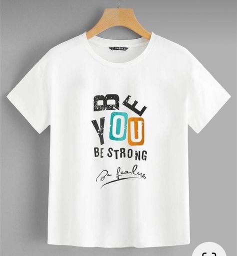 Letter Print Tee, T Shirt World, Letter Activities, You Are Strong, Be Strong, Print Tee, One By One, Direct To Garment Printer, Printed Tees