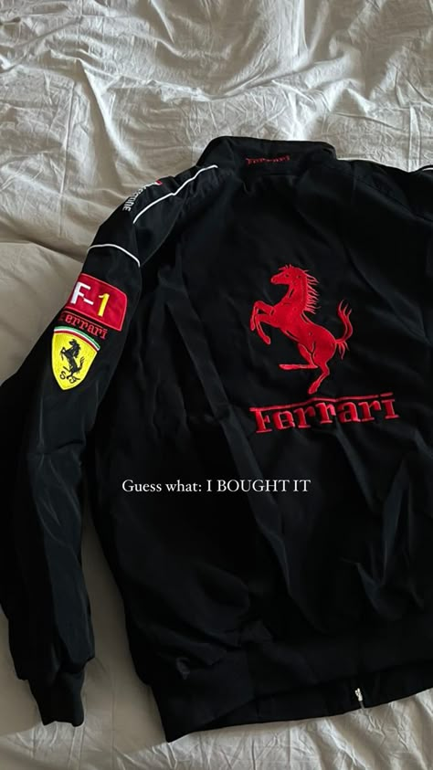 Aesthetic Ferrari
Ferrari jacket
Ferrari girl
Charles Leclerc 
Carlos Sainz Bombers Ferrari Outfit, F1 Race Jacket, Bombers Ferrari, Pink Ferrari Jacket, Ferrari F1 Jacket Outfit, Ferrari Clothes Women, Ferrari Jacket Aesthetic, Racing Jacket Aesthetic, Ferrari Jacket Outfit Women