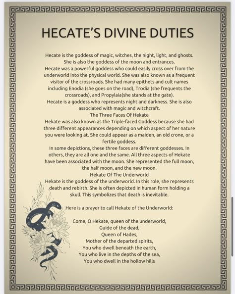 Hecate Sigil, Mother Hekate, Goddess Hecate, Goddess Magick, Hecate Goddess, Witchcraft Spells For Beginners, Pagan Gods, Witch Spirituality, Magic Spell Book