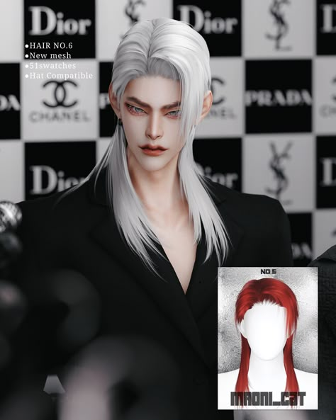 Sims 4 Cc Hair Male Long, Sims 4 Cc Asian Hair, The Sims 4 Cc Hair Men, Sims4 Male Hair, Asian Hair Sims 4, Mens Hair Long, Asian Sims, Korean Long Hair, Sims 4 Hair Male