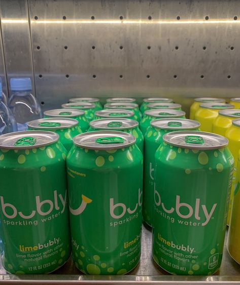 #aesthetic #green #beverage #drink #bubble #bubly Bubbly Sparkling Water, Green Soda Aesthetic, Lime Moodboard, Darkest Temptation, Fanta Can, Lime Soda, Aesthetic Green, Sparkling Water, Grocery List