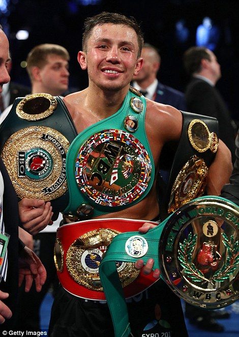 Gennady Golovkin emerged victorious on Saturday with his belts intact after an enthralling fight against Daniel Jacobs Boxing Belts, Ggg Boxing, Muhammad Ali Poster, Gennady Golovkin, Katie Taylor, Boxing Images, Ufc Boxing, Boxing Posters, Boxing History