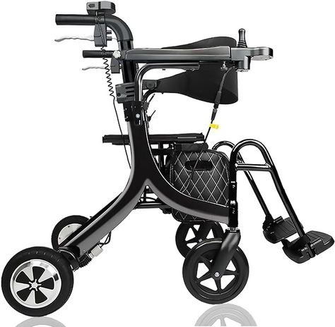 Amazon.com: Sinceborn Foldable Rollator Walker with Seat Rolling Walker for Seniors, 3 in 1 Multi-Functional Transport Wheelchair,Electric Driving Scooter Wheelchair Front Controller &Rear Controller : Health & Household Walker For Seniors, Transport Wheelchair, Wheelchairs Design, Fsa Eligible Items, Electric Wheelchair, Sports Nutrition, Wheelchair, Medical Supplies, Pharmacy Gifts