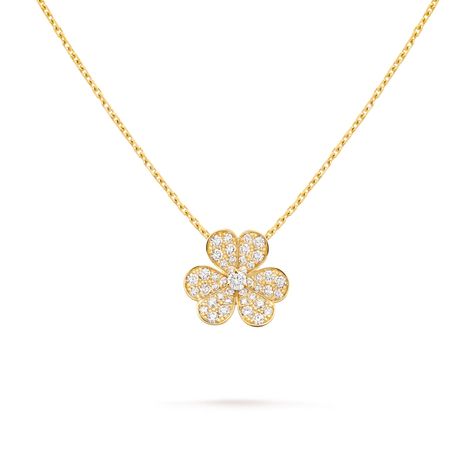 Frivole pendant, small model 18K yellow gold, Diamond - Van Cleef & Arpels Van Cleef & Arpels, Flower Dance, Spring Celebration, Classy Jewelry, Van Cleef Arpels, Van Cleef, Signature Collection, High Jewelry, Round Diamonds