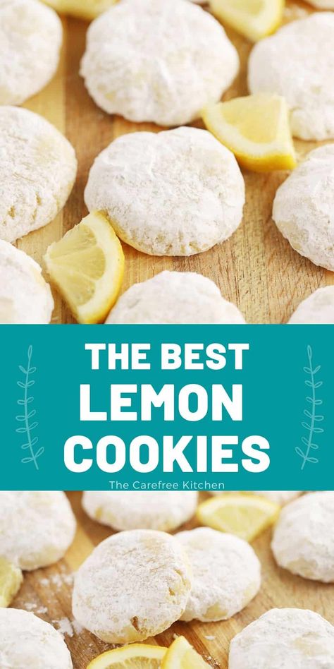 Lemon Coolers Cookies Recipe, Lemon Coolers, Lemon Cooler Cookies, Food Ideas Desserts, Powdered Sugar Cookies, Sunshine Cookies, Easy Chocolate Chip Cookie, Simple Chocolate Chip Cookie Recipe, Cookies Lemon