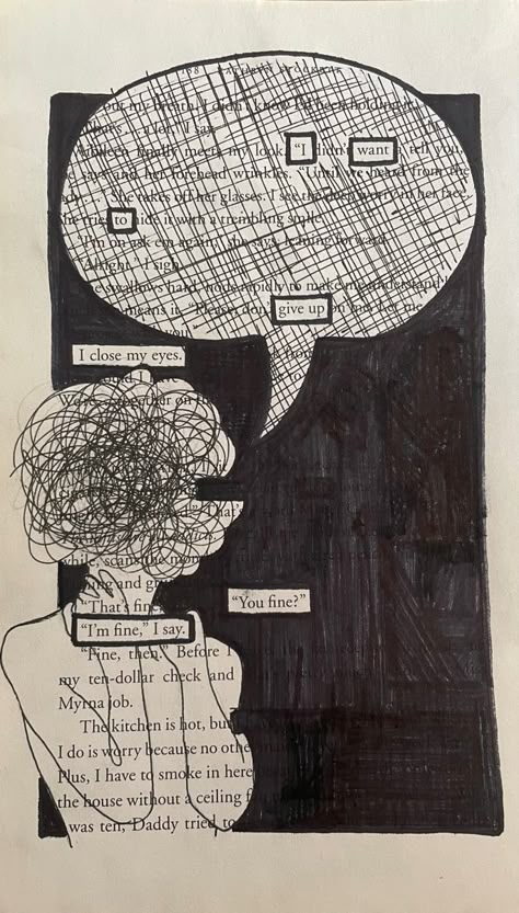 Black Out Poetry Art Inspiration, Black Out Poems Art, Black Out Poetry Art Ideas, Found Poetry Art, Black Out Poetry Ideas, Literature Drawing Ideas, Blackout Poetry Ideas, Blackout Poems Art, Black Out Poetry Art