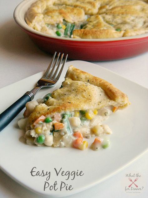 Easy Vegetable Pot Pie, Lazy Meals, Vegetarische Diners, Vegetable Pot Pie, Dishes Recipe, Vegetable Pot Pies, Vegetarian Life, Easy Vegetable, Diner Recept