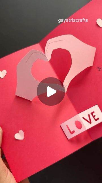 Gayatri chouhan on Instagram: "DIY Cute Card 🫶😍#heart #card #carfts #heartincard #papercarfting #handmade #gift #cardidea #crafting #love" Pop Up Cards Diy Easy, Heart Pop Up Card, Cards Diy Easy, Tarjetas Pop Up, Paragraphs For Him, Heart Card, Cute Card, Instagram Diy, Heart Cards