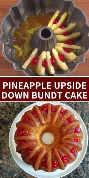 Pineapple Upside Down Bundt Cake Recipe, Pineapple Upside Down Bundt Cake, Pineapple Upside Down Bundt, Upside Down Bundt Cake, Bundt Pan Recipes, Pineapple Upside, Pineapple Upside Down Cake, Pineapple Upside Down, Bundt Cakes Recipes