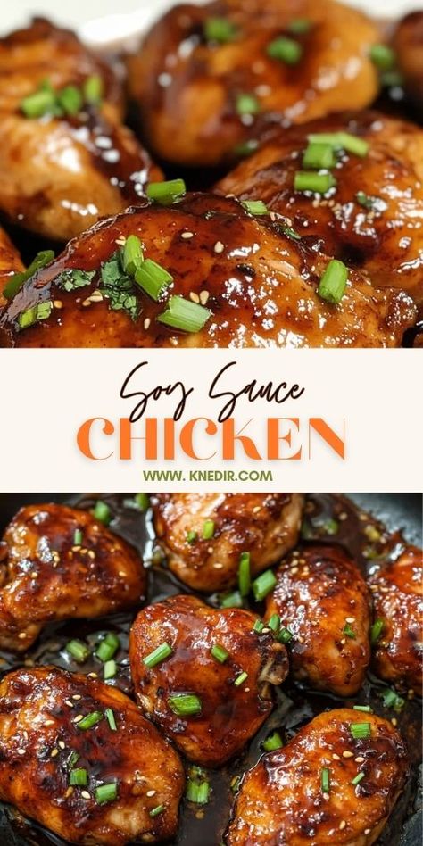 🥢 Weeknight dinners just got better with this Soy Sauce Chicken recipe! Juicy, tender thighs marinated and cooked to perfection. A quick, flavorful dish perfect for busy evenings. Save this recipe to wow your family! 🍗 #EasyDinnerRecipes #SoySauceChicken #AsianFlavors #MealPrepIdeas ✨ Soy Dinner Recipes, Chicken Thigh Soy Sauce Recipe, Crockpot Soy Sauce Chicken, Baked Soy Sauce Chicken, Chicken Thigh Recipes Soy Sauce, Soya Chicken Recipes, Chicken Marinade With Soy Sauce, Chicken Thighs Chinese Recipes, Chinese Chicken Legs Recipes