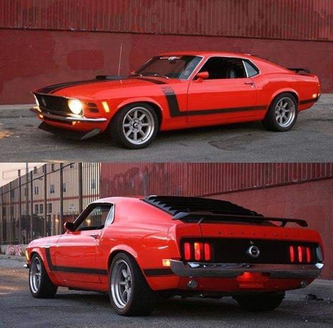 Red Mustang, Mustang Boss 302, 1970 Ford Mustang, Ford Mustang Boss, Mustang Mach 1, Mustang Boss, Classic Mustang, Custom Muscle Cars, Mustang Fastback