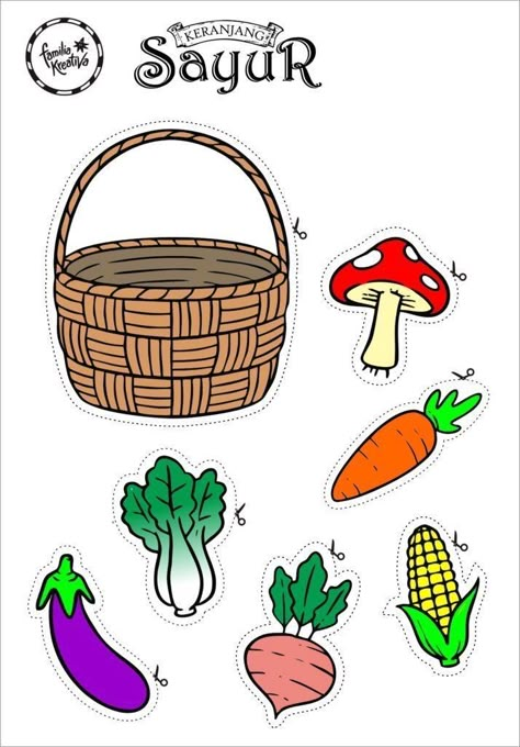 Vegetables Craft, Vegetables Printable, Vegetable Crafts, Preschool Activities Printable, Crafts For Kids Paper, Preschool Activities Toddler, Kindergarten Learning Activities, Baby Learning Activities, Preschool Art Activities