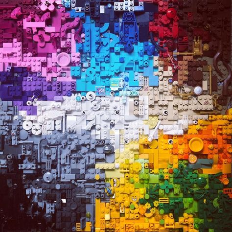 Lego Patent, Lego Halloween, Lego Mosaic, Lego Accessories, Lego Wall, Lego Toy, Lego Craft, Lego Creative, Art Rainbow