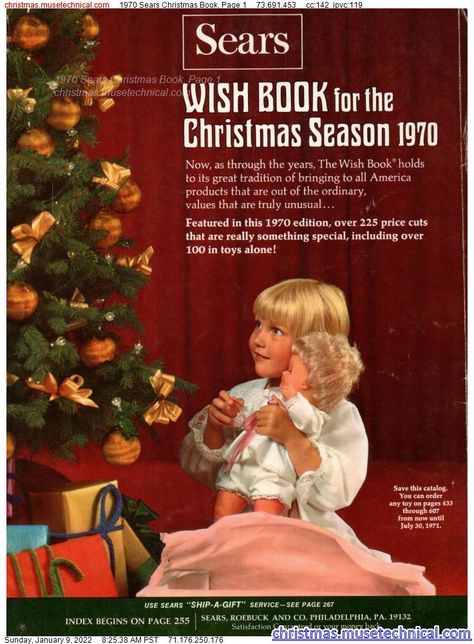 1970 Sears Christmas Book, Page 1 - Catalogs & Wishbooks Sears Wish Book, Sears Christmas Catalog, Christmas Ads, Vintage Christmas Toys, Classic Pictures, Toy Catalogs, Sears Catalog, Book Catalogue, Christmas Ad