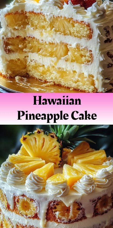 Island Paradise Delight: Hawaiian Pineapple Cake Recipe Transport yourself to a sunny Hawaiian getaway with this delicious pineapple cake. Easy to make and bursting with tropical flavors, it's the perfect dessert for any occasion. Indulge in the sweet taste of pineapple and coconut, and add a touch of macadamia nuts for extra crunch. #PineappleCake #TropicalDessert #HawaiianFlavors #EasyBaking #DeliciousDesserts #IslandGetaway #HomemadeDesserts #SweetTreats #CakeLovers #TropicalIndulgence Pineapple Cake Easy, Hawaiian Pineapple Cake, Pineapple Cake Recipe, Tropical Desserts, Creamy Frosting, Pineapple And Coconut, Quick Cake, Cake Easy, Pineapple Cake