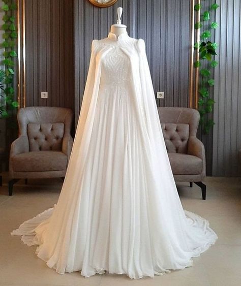 Elegant Wedding Dress Hijab, Islamic Wedding Dress Hijab Bride, Islamic Wedding Dresses, Wedding Dress Islamic, Islamic Wedding Dress, Zoldyck Family, Baju Kahwin, Muslimah Wedding Dress, Muslimah Wedding