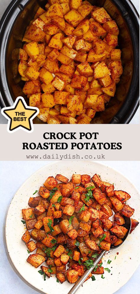 Crock Pot Roasted Potatoes Crockpot Roasted Potatoes Easy Recipes, Frozen Potatoes In Crockpot, Russet Potato Crockpot Recipes, Crock Pot Russet Potatoes, Healthy Crockpot Potatoes, Potatoes In Slow Cooker Crockpot Recipes, Sweet Potato In Crock Pot Slow Cooker, Potatoes For A Crowd Crockpot, Diced Potatoes In Crock Pot