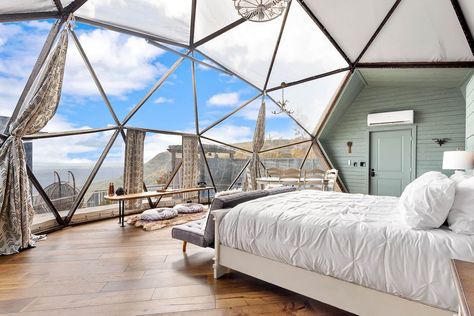 Large Hot Tub, Pod Chair, Gas Bbq, Geodesic Dome, Sleeping In Bed, Canopy Bed, Luxury Linen, Top Of The World, Slow Living