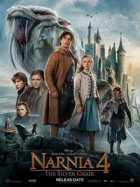 Movies For Teenagers, Narnia 4, Magic Movies, Teenage Movie, The Silver Chair, Amazing Book Covers, Narnia Movies, Film Cartoon, New Disney Movies