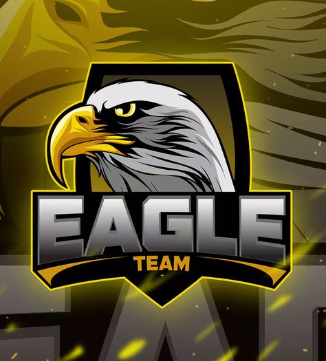 Eagle Team - Mascot & Esport Logo Template AI, EPS. Download Team Mascot Logo, Yutub Logo, Picsart Logo, Auburn Baseball, Logo Editing, Eagle Mascot, Logo Youtube, Game Wallpaper Iphone, Eagle Wallpaper