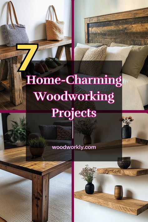 Looking for DIY woodworking projects? Discover creative and beginner-friendly projects you can make at home, from decor to furniture. Click for inspiring ideas! #DIYWoodworking #WoodProjects #DIYHome #Woodworking #DIYProjects Beginning Woodworking Projects, Easy Wooden Projects, Diy Woodworking Gifts, Simple Woodworking Projects, Woodworking Project Ideas, Custom Wine Rack, Diy Woodworking Projects, Handmade Coffee Table, Rustic Headboard