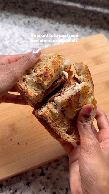 Plant Based Recipe on Instagram: "SMOKED TOFU PASTRAMI & CHEESE SANDWICH  @nutculture Credit By @browngirlvegan_ Please Support & Follow @browngirlvegan_ For More Vegan Recipe!!! . . . . ➡️ "Get New The Complete New Vegan Cookbook Over 100+ Vegan Recipes & Including 30-Day Meal Plan" LINK IN OUR BIO 🔗 @plant.based.recipe . . . . 15% off with code ‘browngirlvegan15’ - You can find the link in my highlights! This is hands down one of my favourite vegan cheeses - it’s tangy, creamy and tastes Tofu Pastrami, Smoked Tofu, Plant Based Recipe, Vegan Mayo, Italian Chef, Garlic Cheese, Extra Firm Tofu, Vegan Cookbook, Sliced Tomato