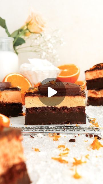 Holly Jade on Instagram: "Orange Cream Brownies🍊 YAY or NAY? Who wants one? Follow @thelittleblogofvegan for the best vegan recipes!   Unbelievably Vegan Fudgy Chocolate Orange Cream Brownies- A chewy brownie base, citrus orange cream filling, silky smooth chocolate ganache & chocolate orange segments! DAMN this recipe is irresistible🤤 Vegan, No-Egg, No-Dairy, No-Nuts & Easy to make!   🍊 Get the full recipe on my website: thelittleblogofvegan.com  Type ‘Orange Cream Brownie’ in the search bar of my site!   🍊 COMMENT ‘Orange Brownie’ and I’ll DM you the recipe link! I’m sending dms individually so please bear with me! Or just visit my site!   #chocolateorange #brownies #brownie" Orange Cream Filling, Orange Brownies, Oven Food, Chewy Brownies, Vegan Cake Recipes, Yay Or Nay, Cream Filling, Bear With Me, Best Vegan Recipes