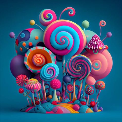 Rainbow Interior, Animal Photography Dogs, Cupcakes Wallpaper, Iphone Wallpaper Violet, Candy Images, Cute Mobile Wallpapers, Candyland Party, Candy Art, Cool Wallpapers Cartoon