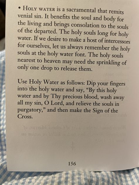 Holy water for souls in purgatory  ￼ How To Make Holy Water, Puritan Prayers, Litany For Souls In Purgatory, Purgatory Prayer, Sorrowful Mysteries Of The Rosary, Souls In Purgatory, Spiritual Lessons, Pocket Shrine, Immaculate Conception Prayer