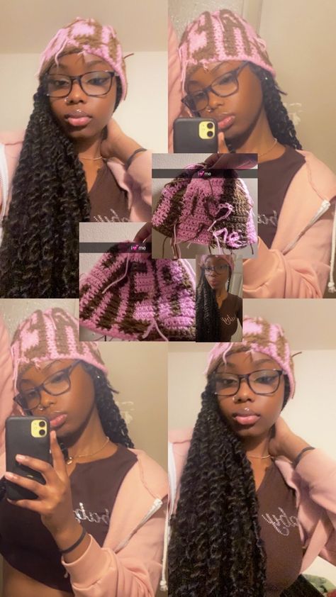 Hairstyles With Beanies, Jayda Outfits, Beanie Hairstyles, Streetwear Hats, Pretty Braided Hairstyles, Girls Hairstyles Braids, Diy Fashion Clothing, Girls Braids, Crochet Fashion Patterns