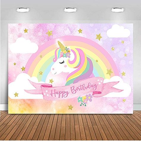 Unicorn Backdrop, Birthday Party Props, Fest Temaer, Rainbow Unicorn Birthday, Personalized Party Decor, Horse Birthday, Outdoor Party Decorations, Rainbow Baby Shower, Unicorn Theme