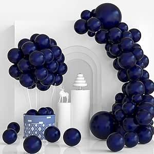 CHRORINE 72 pcs Navy Blue Balloons 4 Different Sizes Dark Blue Balloons Garland Arch Kit for Birthday Wedding Baby Shower Party Decor Navy Blue Baby Shower Ideas Boys, First Communion Decorations, Communion Decorations, Kids Gift Guide, Arch Kit, 18th Birthday Party, Blue Balloons, Blue Baby Shower, 8th Birthday