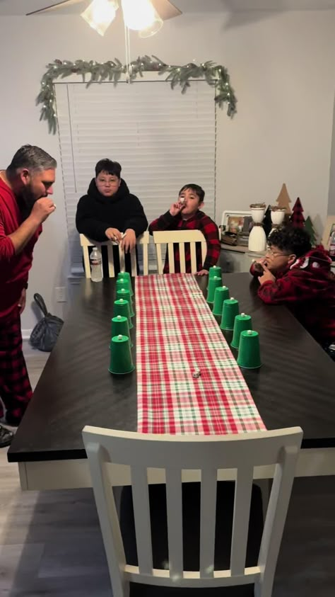 Fun game to play at your family or work christmas party!! Blow the snowballs (marshmallows) off each cup and stack them all up! First one to complete it wins! 🤪 We had so much fun with this! #Christmas2023 #FamilyTime #ChristmasParty #ChristmasPartyGames #CompetitiveGaming #FamilyFun Marshmallow Blow Game, Fun Group Christmas Party Games, Marshmallow Cup Game, Fun Games To Play On Christmas, Christmas Kid Games Party Ideas, Best Family Christmas Games, Games For Birthday Party Kids, Easy Family Games To Play At Christmas, Christmas Day Family Games